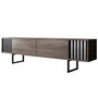 Hanah Home Soporte para TV Chrome Line - Nogal y Negro